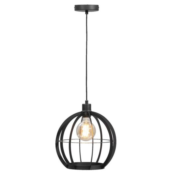 Hanglamp Xander - zwart - 150xØ30 cm - Leen Bakker